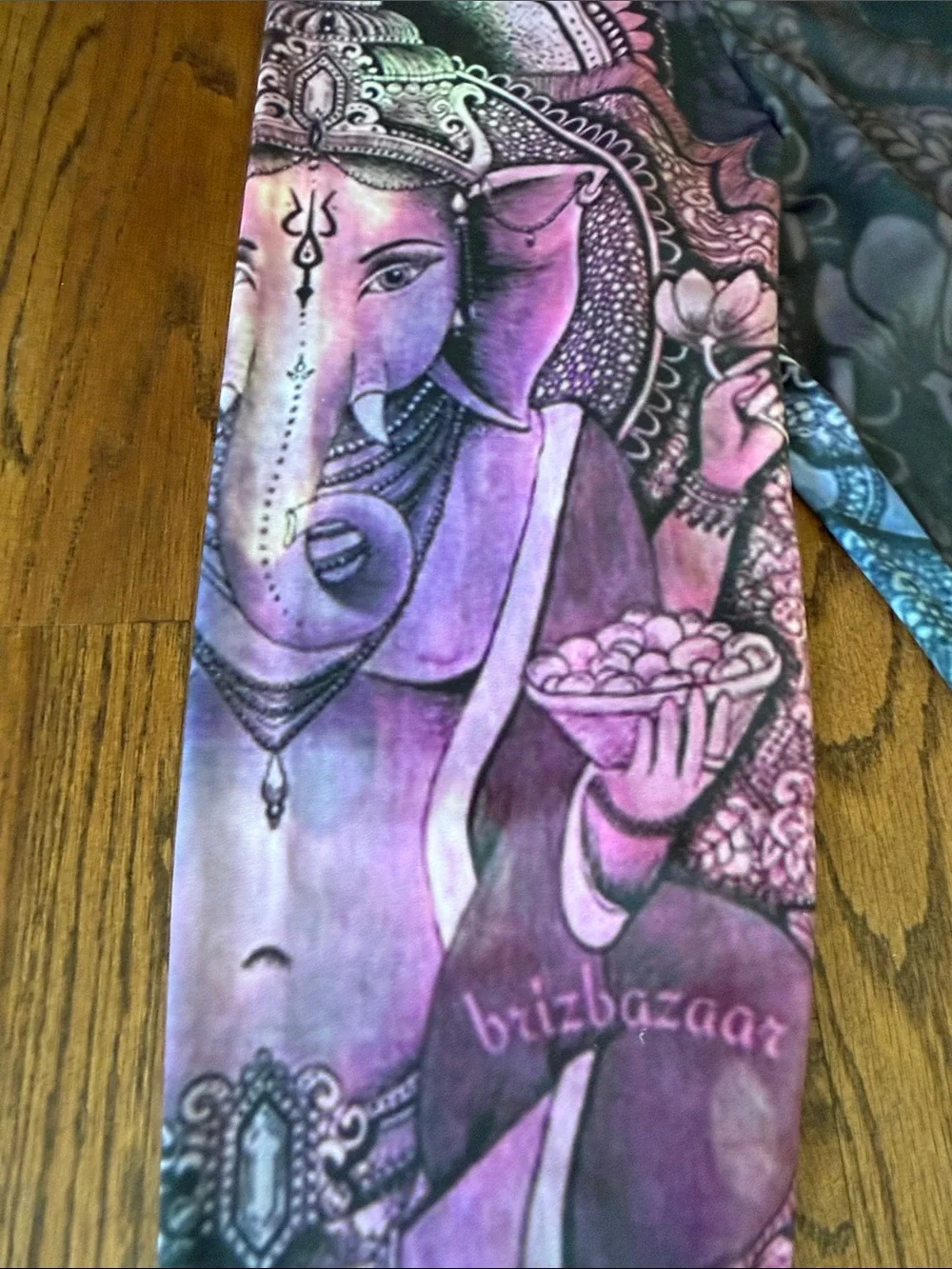 Women’s Workout Leggings- Ganesha Design in Purple & Teal